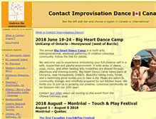 Tablet Screenshot of contactimprov.ca